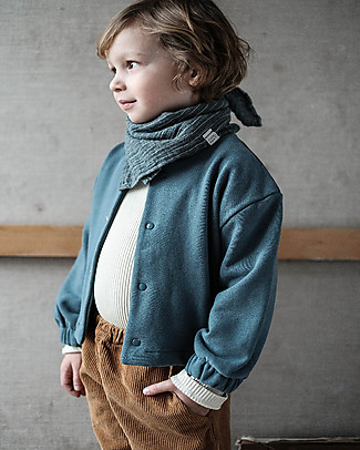 Poudre Organic Oversize Short Cardigan Figue - Stormy Weather - 100% organic cotton Cardigans