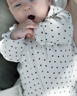 Poudre Organic Pyjama Airelle - Lipstick Hearts - 100% Organic Cotton Pyjamas