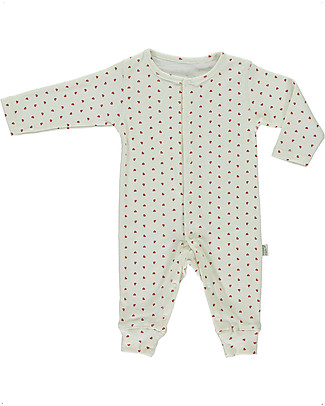 Poudre Organic Pyjama Airelle - Lipstick Hearts - 100% Organic Cotton Pyjamas