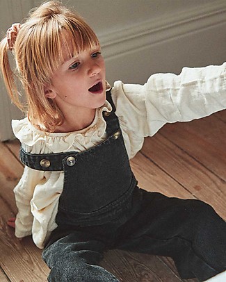 Poudre Organic Quetsche Dungaree - Black - 100% Organic Cotton Denim Dungarees