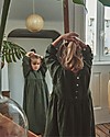 Poudre Organic Robe Liseron Long Sleeved Dress - Forest Green - 100% Organic Cotton Double Gauze Dresses_