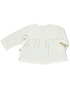 Poudre Organic Romarin Girl Blouse with Bottons (from 3 years), Lait - 100% organic cotton Long Sleeves Tops