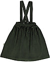 Poudre Organic Skirt with Suspenders Muguet - Forest Green - Organic Cotton Terry Skirts