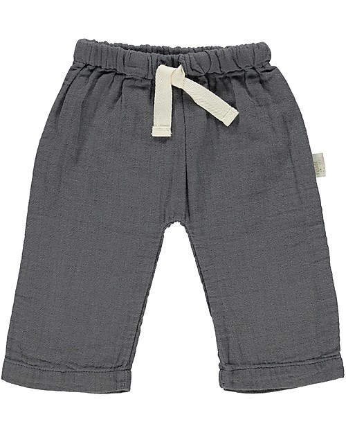Poudre Organic Unisex Trousers, Iron Gate (1-2 years) - 100% organic cotton Trousers