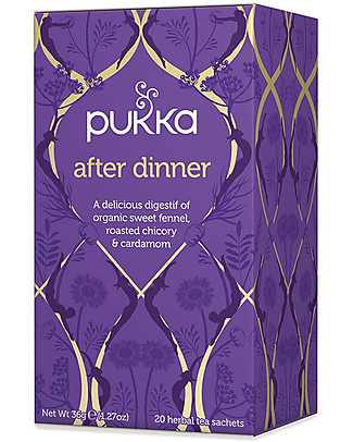 Pukka After Dinner, Tisane with Fennel, Roasted Chicory & Cardamom, 20 teabags - It promotes Digestion Infusions