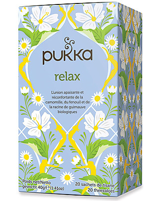Pukka Relax, Tisane with Fennel and Chamomile, 20 teabags - Ideal in the evening, after a long day Infusions
