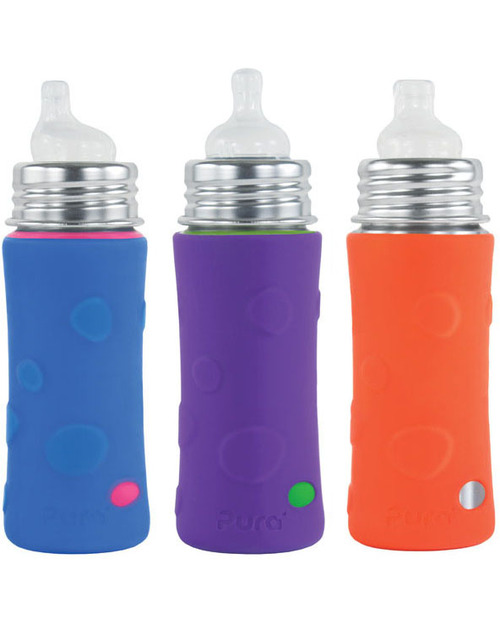 Pura Kiki Silicone Sleeves For 325ml Bottle - Purple Teats