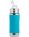 Pura Kiki Stainless Still Bottle with Straw, 325 ml - Aqua Teats