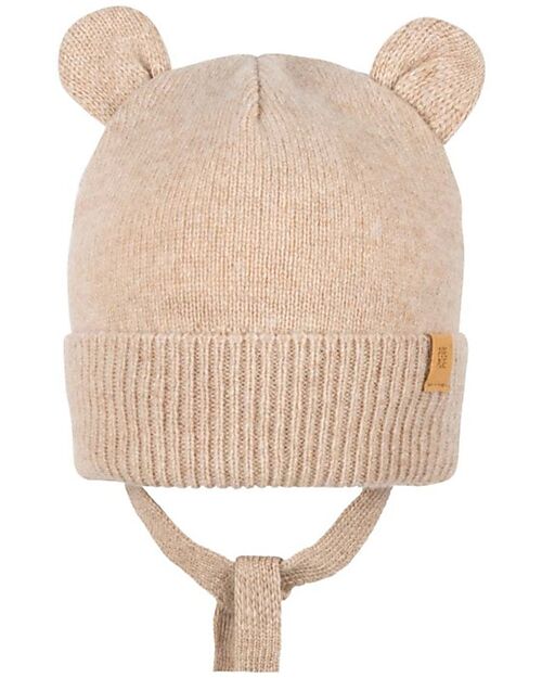 Pure Pure by Bauer Hat with Ears - Oat - Cashmere/Organic Merino Wool GOTS Winter Hats