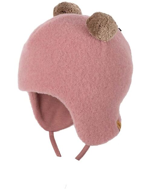 Pure Pure by Bauer Hat with Pompon - Shadow Rose - 100% Organic Merino Wool GOTS Winter Hats