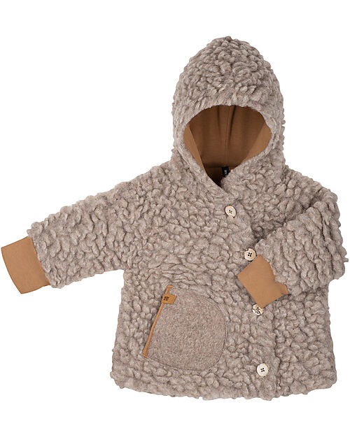 Pure Pure by Bauer Hooded Teddy Jacket - Cashmere - Virgin Wool and Tencel Jackets