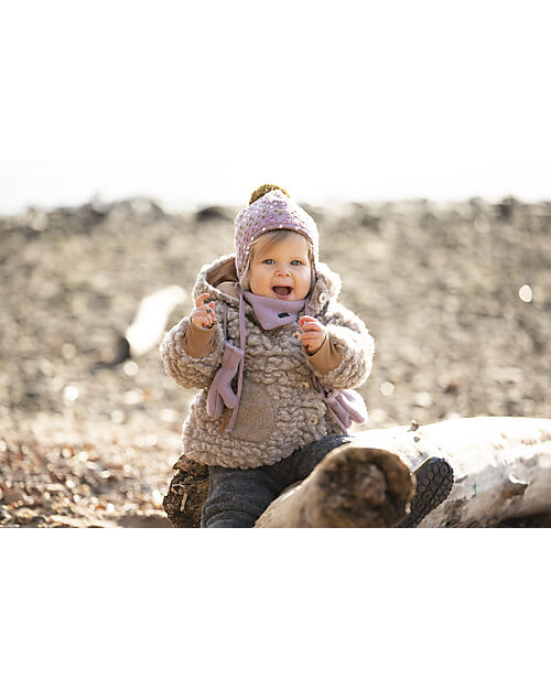 Pure Pure by Bauer Hooded Teddy Jacket - Cashmere - Virgin Wool and Tencel Jackets