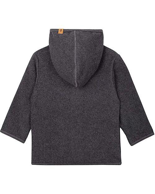 Pure Pure by Bauer Jacket Fleece - Wooden buttons - Anthracite - 100% Organic Cotton GOTS Jackets