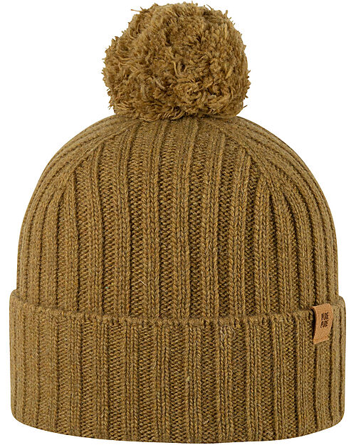 Pure Pure by Bauer Knitted Hat with Pompom - Cane - GRS Certified Recycled Wool Winter Hats