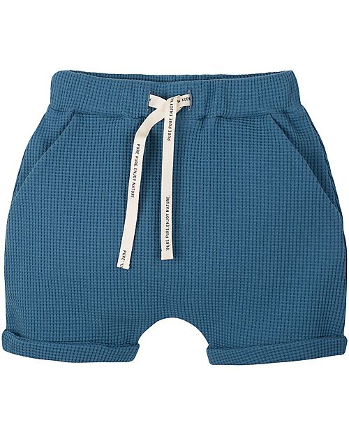 Pure Pure by Bauer Shorts with Coulisse - Steel Blue - Organic Cotton GOTS Certified Shorts