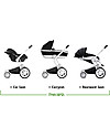 Quinny Moodd Stroller, Grey Gravel - Unique Design & Perfect as a 3 in 1 travel system Pushchairs