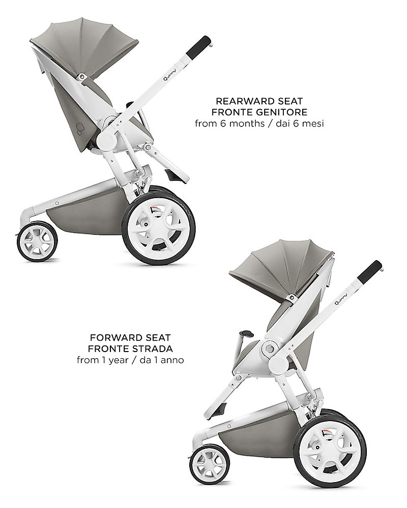 Quinny Moodd Stroller, Grey Gravel - & Perfect as a 3 in 1 travel system (bambini)
