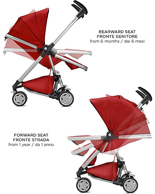 Quinny Zapp Xtra 2 Red Rumour 3 wheels ultra compact stroller unisex bambini