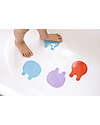 Quut Bathroom Stickers with Suction Cup - Grippi Jellyfish - Coral -8 Pieces Bath Toys