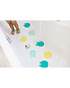 Quut Bathroom Stickers with Suction Cup - Grippi Jellyfish - Minty Yellow -8 Pieces Beach Toys