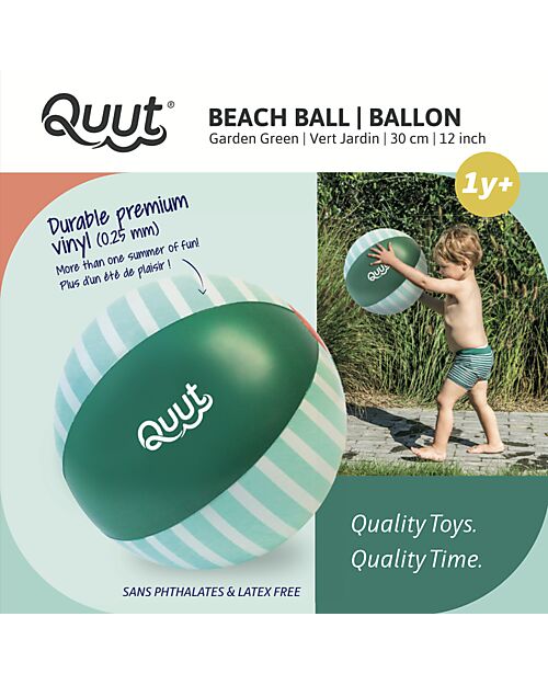 Quut Beach Ball - Garden Green - Diameter 30 cm Beach Toys