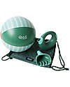 Quut Beach Set - Garden Green - Ball/Watering Can and Rake - with Colored Bag Beach Toys