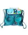 Quut Beach Set - Garden Green - Ball/Watering Can and Rake - with Colored Bag Beach Toys