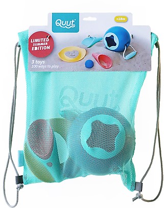 Quut Beach Set: Mini Ballo Bucket, Cuppi Beach Toy & Love Sharper Beach Toys