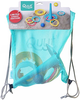 Quut Beach Set: Triplet Shovel, Ringo Hoops and Sun Sharper Beach Toys