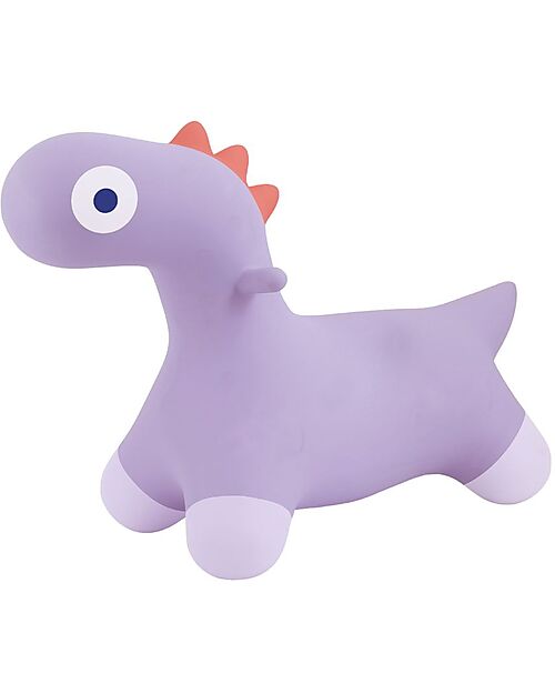 Quut Inflatable Rideable Toy - Hoppi Dino - Violet - Vinyl Rides On