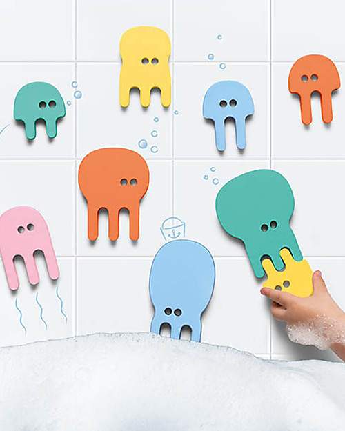 Quut Jellyfish Bath Puzzle - Funny and Eco-friendly Bath Toys