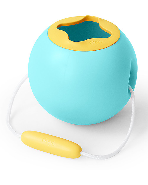 Quut Mini Ballo Beach Bucket - Banana Blue Multifunctional & Innovative Design! Beach Toys