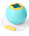 Quut Mini Ballo Beach Bucket - Banana Blue Multifunctional & Innovative Design! Beach Toys