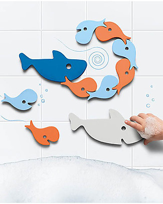 Quut Shark Bath Puzzle - Funny and Eco-friendly Bath Toys