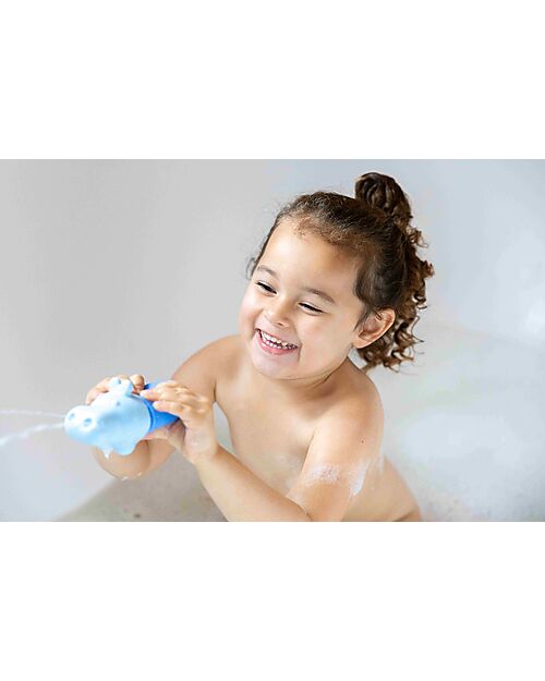 Quut Squeezi Hippo - Bath Toy - Light Blue - 100% Silicone Bath Toys