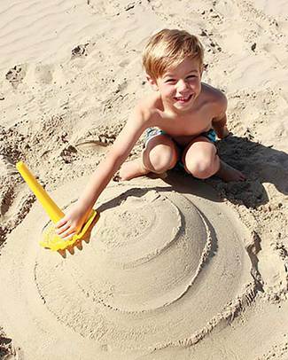 Quut Triplet Multifunctional Beach Toy - Mellow Yellow - Multifunctional & Innovative Design! Beach Toys