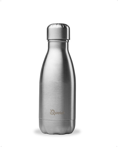 Qwetch Insulated Stainless Steel Bottle - Brushed steel - 260ml Thermos Bottles