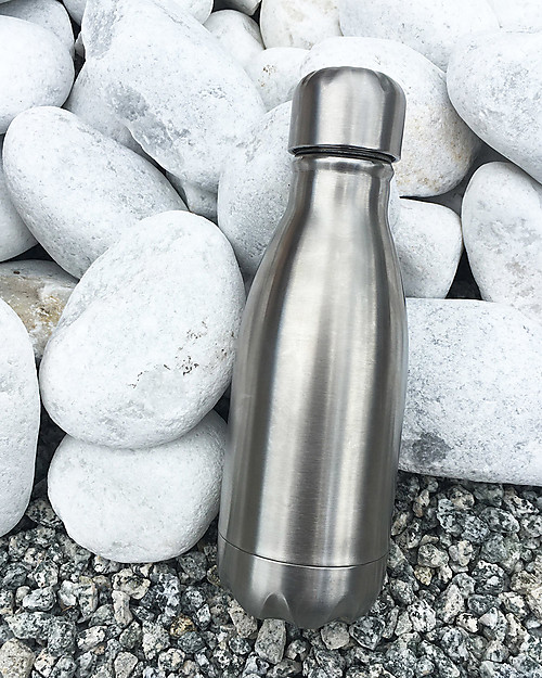 Qwetch Insulated Stainless Steel Bottle - Brushed steel - 260ml Thermos Bottles