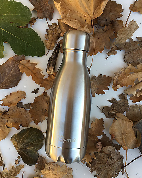 Qwetch Insulated Stainless Steel Bottle - Brushed steel - 260ml Thermos Bottles
