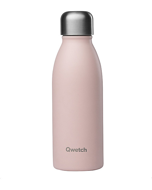 Qwetch Insulated Stainless Steel Bottle - Pastel Pink - 260ml Thermos Bottles