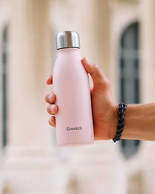 Qwetch Insulated Stainless Steel Bottle - Pastel Pink - 260ml Thermos Bottles