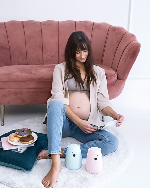 Rabbit & Friends Big Bear Silicone Night Light - Blue - 16x10.7 cm Nightlights