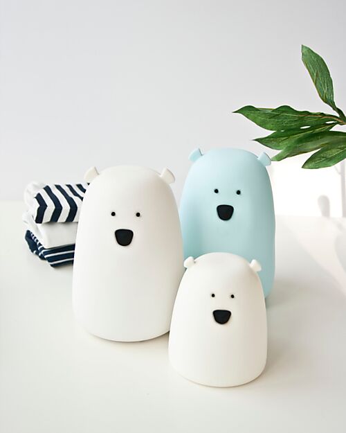 Rabbit & Friends Big Bear Silicone Night Light - Blue - 16x10.7 cm Nightlights