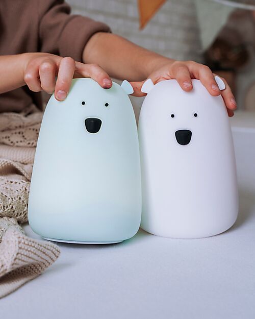 Rabbit & Friends Big Bear Silicone Night Light - Blue - 16x10.7 cm Nightlights