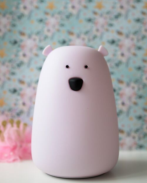 Rabbit & Friends Big Bear Silicone Night Light - Lavander - 16x10.7 cm Nightlights