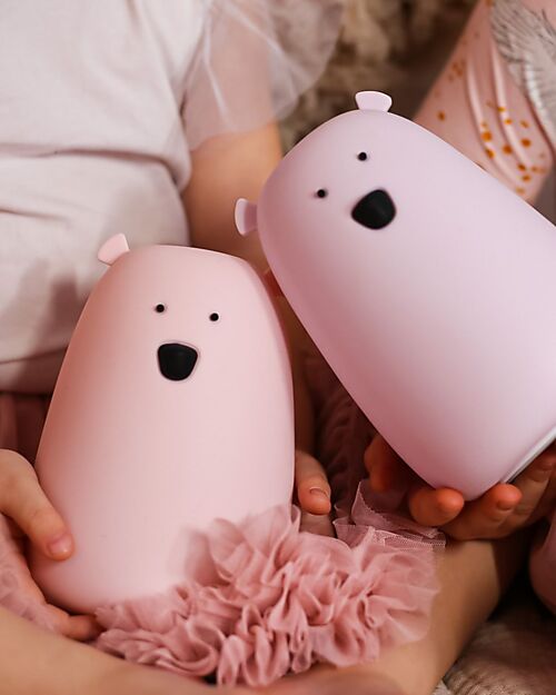 Rabbit & Friends Big Bear Silicone Night Light - Pink - 16x10.7 cm Nightlights