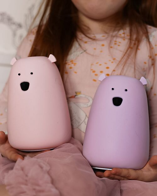 Rabbit & Friends Big Bear Silicone Night Light - Pink - 16x10.7 cm Nightlights