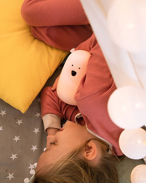 Rabbit & Friends Big Bear Silicone Night Light - Pink - 16x10.7 cm Nightlights