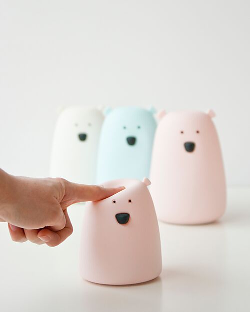 Rabbit & Friends Big Bear Silicone Night Light - Pink - 16x10.7 cm Nightlights