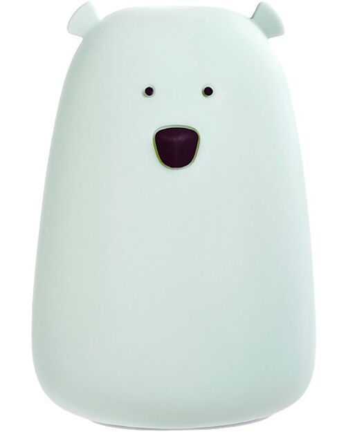 Rabbit & Friends Big Bear Silicone Night Light - Sage - 16x10.7 cm Nightlights
